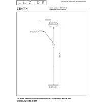 Lucide Zenith LED uplighter with LED reading lamp, black