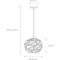 Lucide Pendant Light, Metal 60 W, White