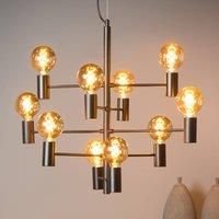 Lucide Leanne hanging light, black, ten-bulb