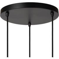 Lucide Danza pendant light, 3-bulb, round, gold