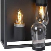 Lucide Carlyn bathroom ceiling lamp 2-bulb black