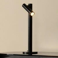 Lucide Antrim - Lámpara de mesa Recargable - Batería/acumulador - LED Regul. - 1x2,2W 2700K - IP54 - Con Base de carga por contacto - Negro