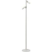LUCIDE Antrim Rechargeable Floor Lamp with Reading Lamp, Battery, LED Dim. 2 x 2.2 W 2700 K, IP54, with Wireless Charging Station, White