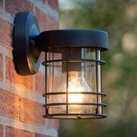 Lucide KEPPEL - Wall Light Outdoor - E27 - IP23 - Black