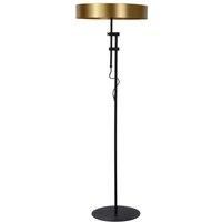 Lucide Floor lamp, Steel, 120 W, Satin Brass, Black