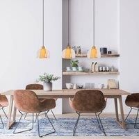 Lucide Gunhild pendant light, 3-bulb, linear