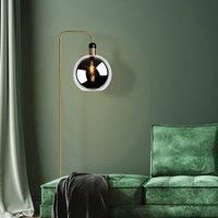 Lucide Julius floor lamp with a marble base, black/gold