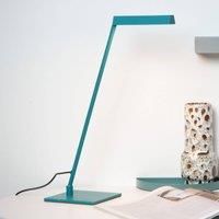 Lucide Lavale LED table lamp, turquoise, dimmable, height 42 cm