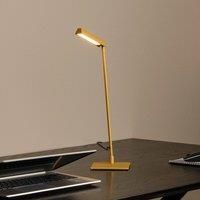 Lucide Lavale LED table lamp, ochre yellow, dimmable, height 42 cm