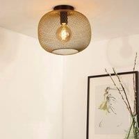 Lucide Mesh ceiling light, round, 30 cm, gold