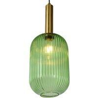 Lucide Maloto glass pendant light, 20 cm, green