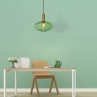 Lucide Maloto glass pendant light, 30 cm, green