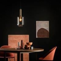 Lucide Joanet hanging light, smoked glass, 1-bulb