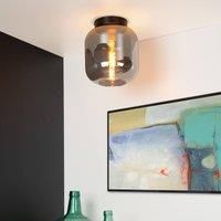 Lucide Joanet ceiling light, smoked glass, 25 cm