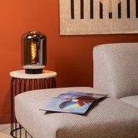 Lucide Joanet table lamp, smoked glass, 22 cm