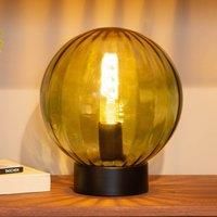 Lucide Monsaraz table lamp, green, 25 cm, glass, E27