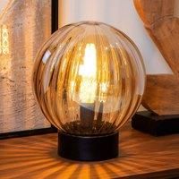 Lucide Monsaraz table lamp, amber, 25 cm, glass, E27
