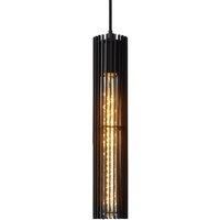 Lucide Pendant Light, Metal, 40 W, Black