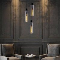 Lucide Orlando hanging light, smoky grey, three-bulb