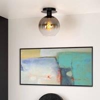 Lucide Marius ceiling lamp glass lampshades black 1-bulb