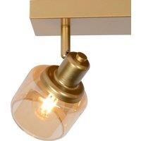 Lucide Bjorn downlight, 2-bulb, gold/brass