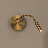 LUCIDE JOLIJN Rechargeable Bed Lamp/Wall Light - Battery/Battery - Diameter 11 cm - LED - 1 x 2 W 3000 K - Magnetic - Matte Gold/Brass