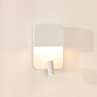 Lucide Boxer LED wall light with spotlight, white