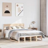 Berkfield Home Bed Frame without Mattress 120x190 cm Small Double Solid Wood Pine in Brown