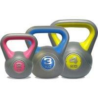 DKN 2, 3 and 4kg Vinyl Kettlebell Weight Set