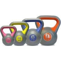 DKN 2, 4, 6 and 8kg Vinyl Kettlebell Weight Set
