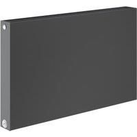 Henrad Plan Double Convector Designer Radiator - Grey 600 x 1200 mm