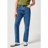Wrangler Texas Regular Fit New Men’s Straight Leg Jeans Stonewash Blue Denim