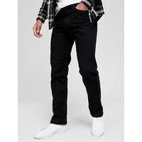 Levi/'s Men/'s 505 Regular Fit Jeans, Black, 30W / 30L