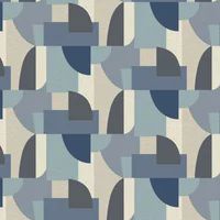 Ceruti Geometric Mosaic Wallpaper Modern Abstract Art Belgravia 1423 Blue/Grey