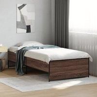 Berkfield Home Bed Frame without Mattress Brown Oak 90x190 cm Single