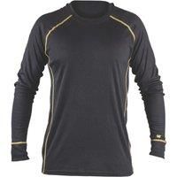 Caterpillar Long Sleeve Thermo Shirt, Moisture Absorption, Comfort Warmth (Black, L)