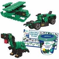 Clic and Play Dino World Bucket  -181 Pieces, none