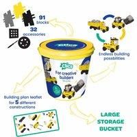 Clic and Play Builders Bucket- 123 Pieces, none
