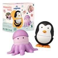 Magimals Sealife – Interactive & Magnetic Animals to connect together (6 pieces). Fun and creative bath toys for your child - Safe and squeezable.