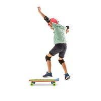 Chillafish CPSK01RED Skatir Skatie, Customizable Training Skateboard, Multiple Deck & Fin Options, Red Mix, 3-8 Years