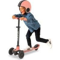 Chillafish Scotti Children/'s Scooter 3 Wheels with Integrated Brake, Expandable, with Adjustable Handlebar and Non-Slip Tread for Ages 3 and Above, Flamingo