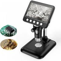 2MP Coin Microscope with 4.3" IPS Screen USB Digital Microscope 1000X Coin Magnifier with 8LED