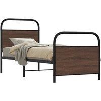 Berkfield Home Bed Frame Without Mattress 80x200 cm Brown Oak Engineered Wood