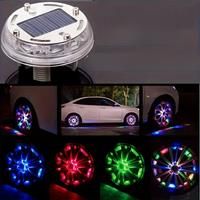 LED Light Solar Energy Flash Car Wheel Light Hub Bulb Tire Tyre Valve Car Motorcycle Tire Colorful