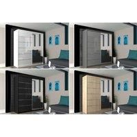 Seville High Gloss Sliding Door Wardrobe - Soft-Close, Ample Storage, 3 Sizes, 3 Colours
