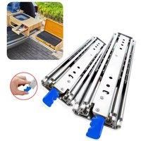 New With Lock 500LBS Heavy Duty Drawer Slides Sliding Drawer Rail Ball Bearing Full Extension Heavy Loading 3-Fold Guide Rail