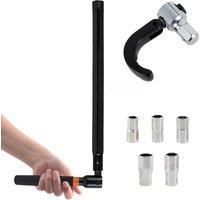2025 Faucet Wrench Carbon Steel Plumber Socket Wrench with 5 Sockets 1 Chuck Tap Back Nut Sink Basin