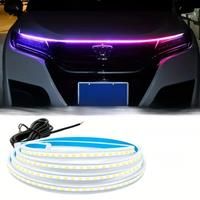1pc Led Car Hood Lights Sequential Scan Universal Headlight Strip Car Decorative Atmosphere Lamp DRL