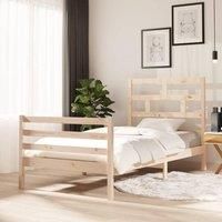 Bed Frame Solid Wood Pine 100x200 cm