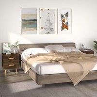 Bed Cabinets 2 pcs Brown Oak 40x35x47.5 cm